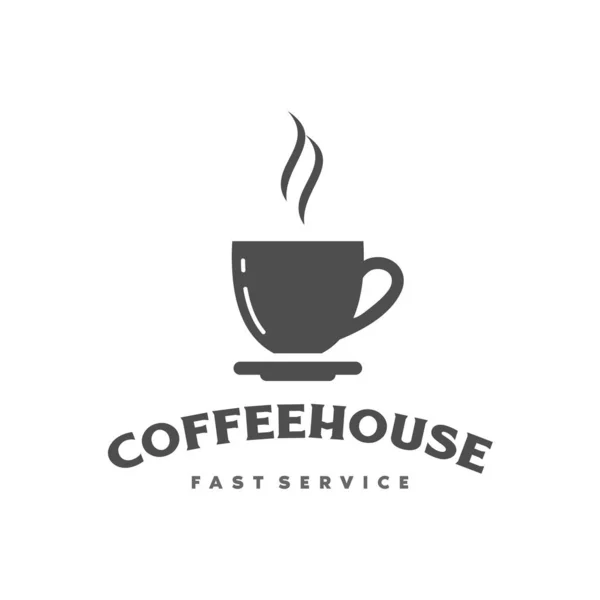 Vintage Coffee Mug Logo Icon Illustration — 스톡 벡터