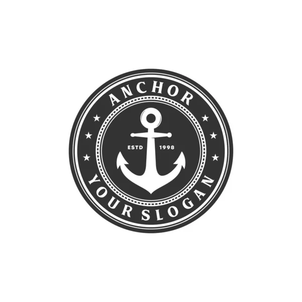 Klasik Logo Daire Rozet Logosu Simge Illüstrasyon — Stok Vektör
