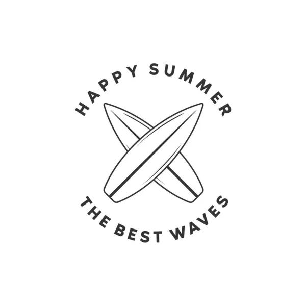 Sommer Und Feiertags Logo Symbol Und Illustration — Stockvektor