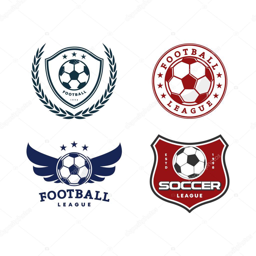 Football emblem logo, icon and template