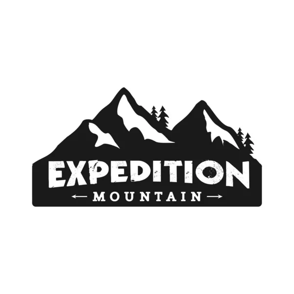 Eski ve eski dağ logosu, simge ve illüstrasyon