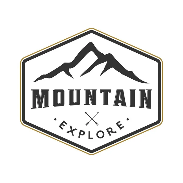 Eski ve eski dağ logosu, simge ve illüstrasyon