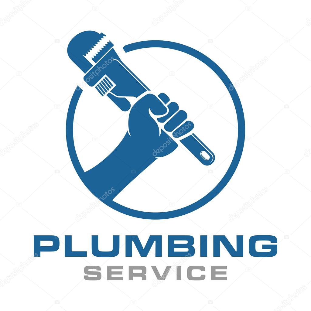 Plumbing and service logo, icon and illustration