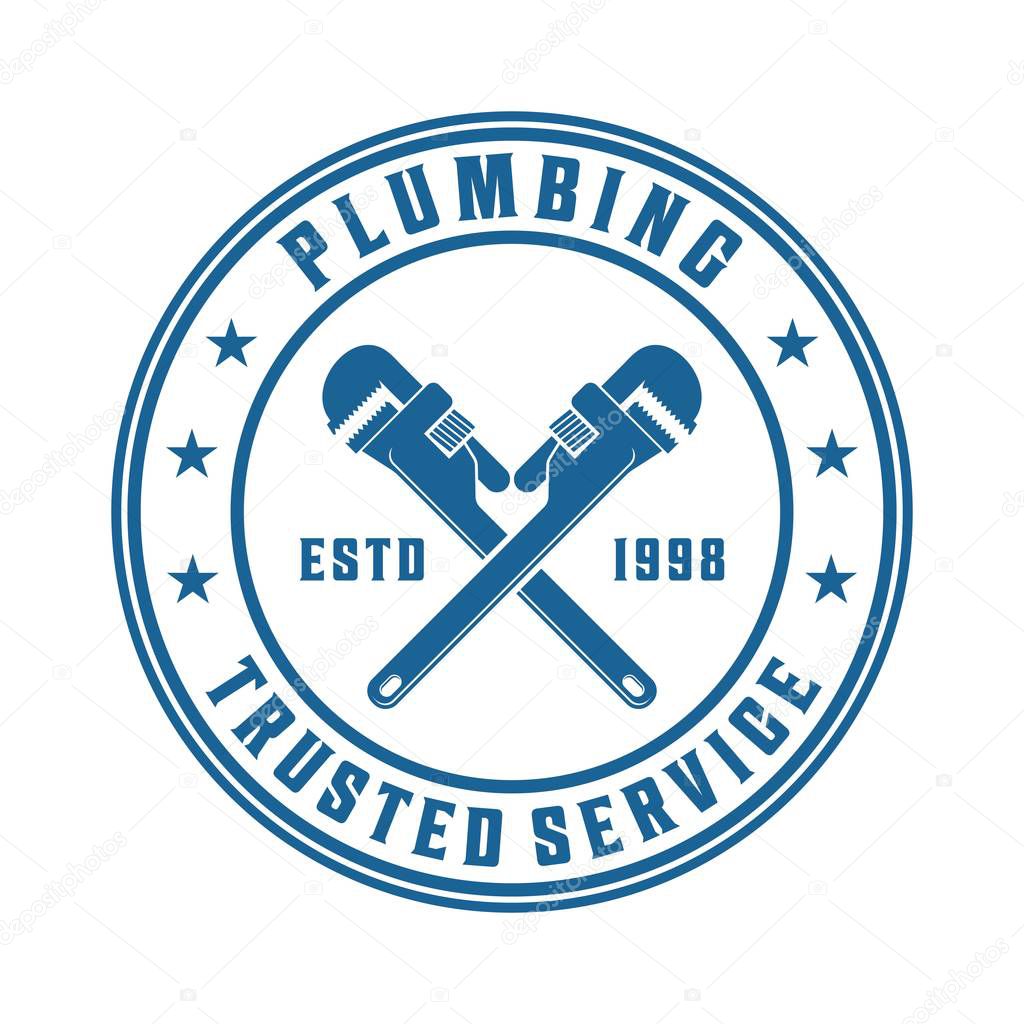 Plumbing and service logo, icon and illustration