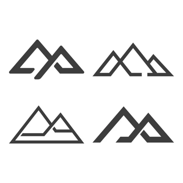 Eski ve eski dağ logosu, simge ve illüstrasyon