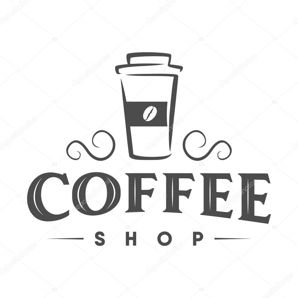 Vintage coffee roaster logo, icon and illustration