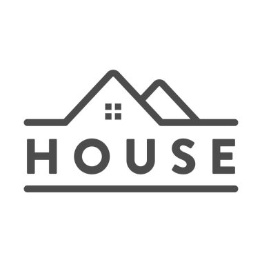 ev ve emlak logosu, simge ve illüstrasyon