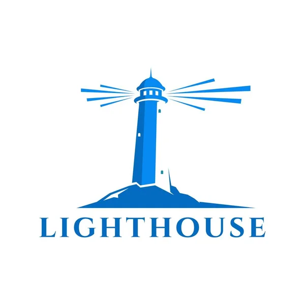Lighthouse Building Logo Icon Illustration — Stock Vector