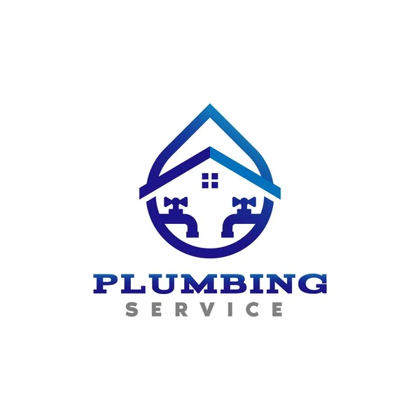 Plumbing Service Logo Icon Illustration — 스톡 벡터