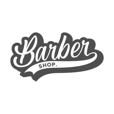 Klasik ve eski berber logosu, simge ve şablon