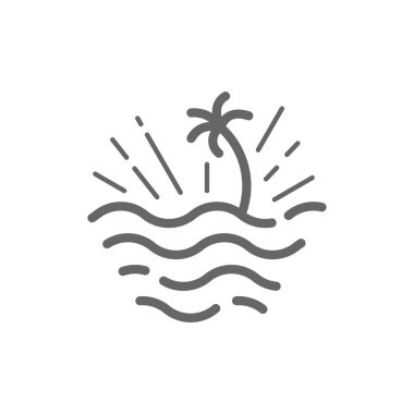 tatil ve yaz logosu, simge illüstrasyonu