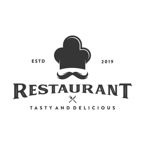 Logotipo Del Restaurante Vintage Icono Plantilla — Vector de stock