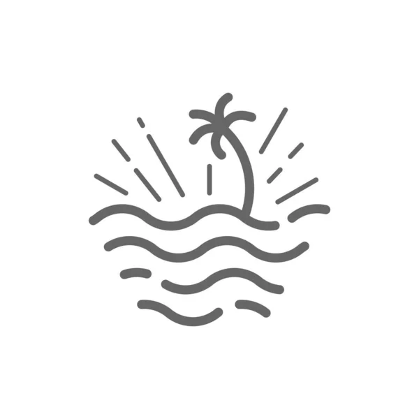 Holiday Summer Logo Icon Illustration — Stock Vector