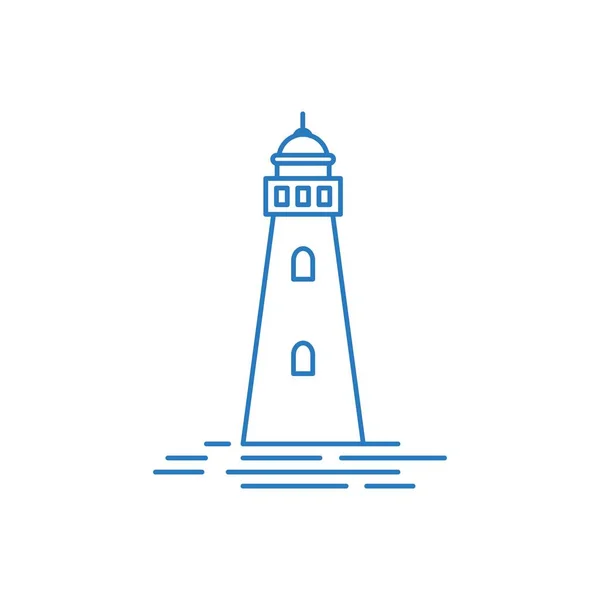 Lighthouse Building Logo Icon Illustration — Stock Vector