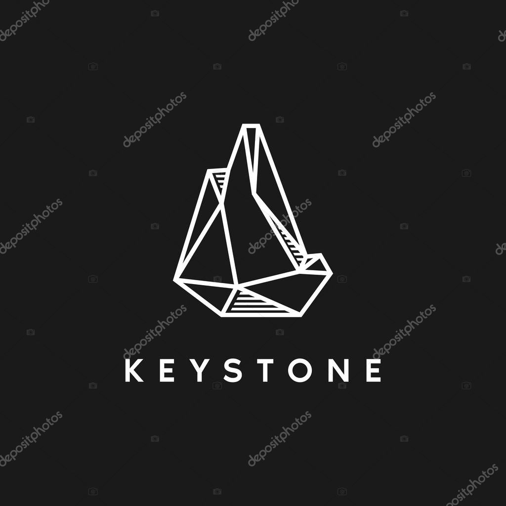 Stone and brick stone logo, icon and illustration
