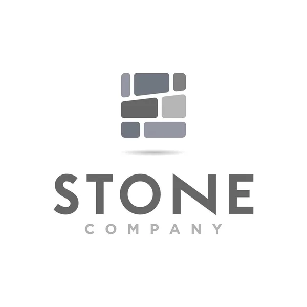 Kamienia Cegły Kamienia Logo Ikona Ilustracja — Wektor stockowy