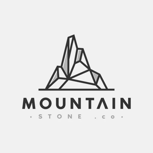 Dağ Açık Hava Logosu Simge Resimleme — Stok Vektör