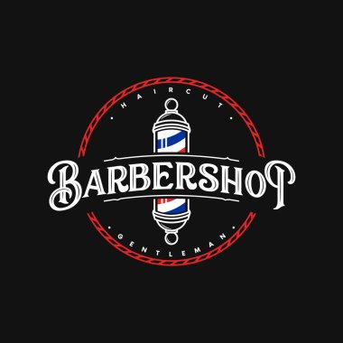 Klasik berber logosu, simge ve illüstrasyon