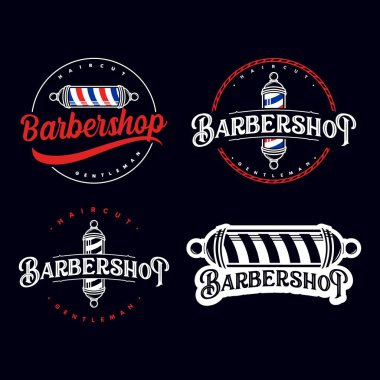 Klasik berber logosu, simge ve illüstrasyon