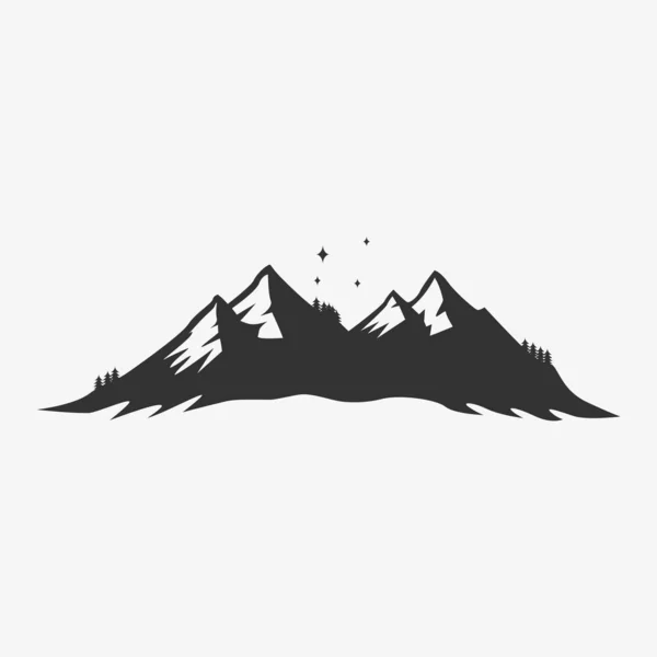 Λογότυπο Εικονίδιο Και Εικονογράφηση Βουνού — Διανυσματικό Αρχείο