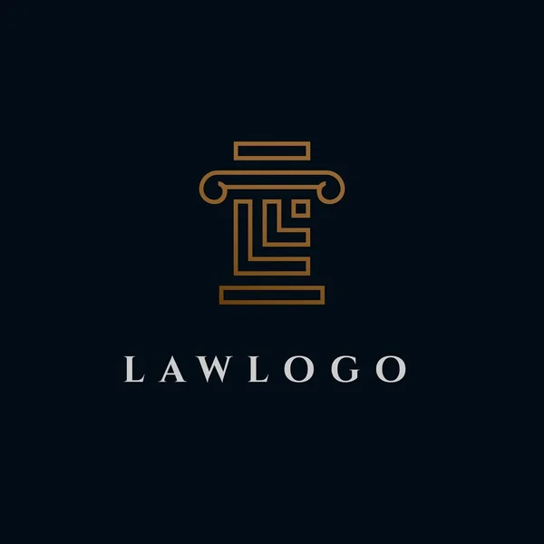 kanun ve sütun logosu, simge ve illüstrasyon