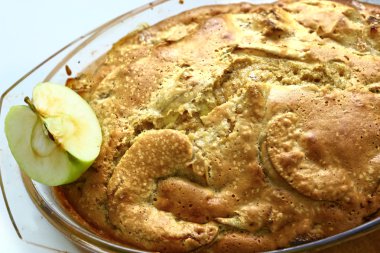 pasta parça apple ile kapatmak yukarıya fotoğraf