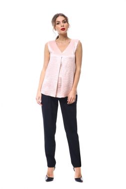 resmi kıyafetler üzerinde beyaz izole iş kadın