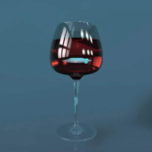 3D带窗体的玻璃杯背景图 — 图库照片