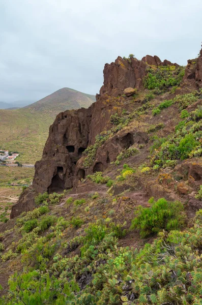 Cavernas Cuatro Puertas Montana Bermeja Telde Gran Canaria — Fotografia de Stock