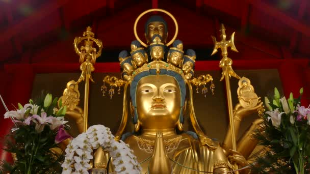 Przybytek Tynne Dekoracje Odezwa Siê Tera Japonii Jest Oty Budda — Wideo stockowe