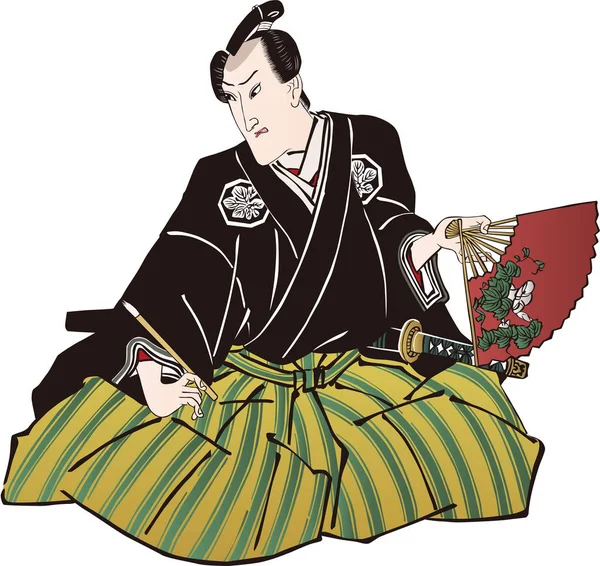 Ukiyoe Samurai 16 — Stockvektor