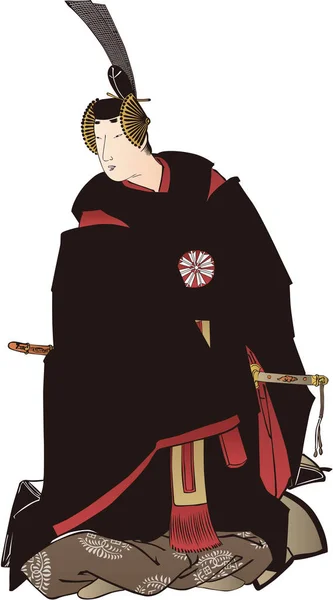 Ukiyoe Kabuki aktör 43 — Stok Vektör