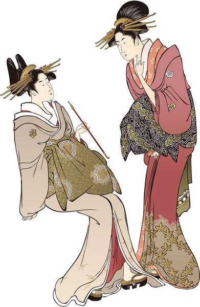 Ukiyoe Femme 29 — Image vectorielle