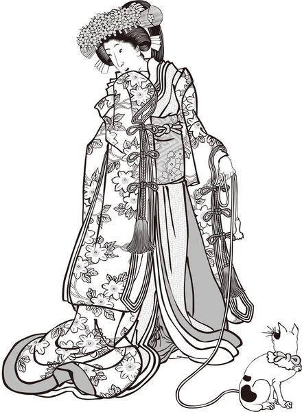 Ukiyoe Kadın: 30 Siyah-Beyaz