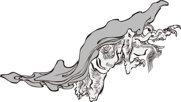 Ukiyoe Yokai 22 Black and White
