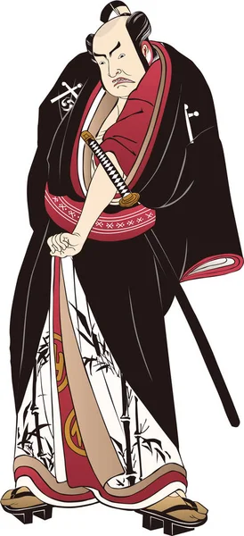 Ukiyo-e Kabuki actor 21 — 스톡 벡터