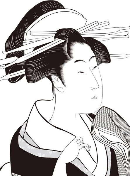 Edo no Hanagoi Toya no Hana Black and White — стоковый вектор