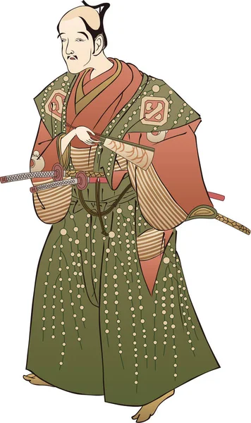 Ukiyo-e Samurai 8 — Stock Vector