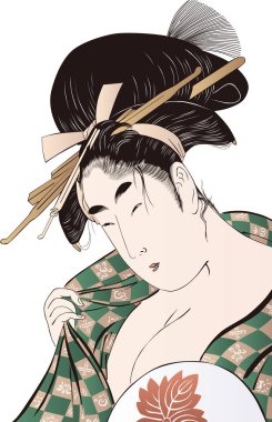  Ukiyo-e 17 kadın.