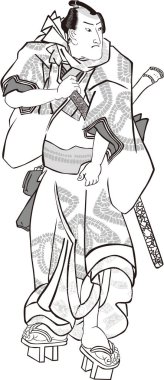 Beş Oedo adamı, Tatsunouchi, Goro Honcho, siyah ve beyaz.