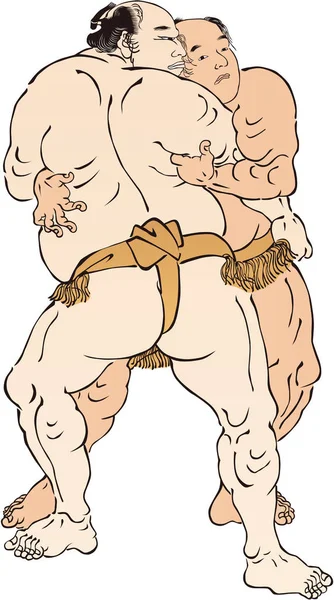 Ukiyo-e sumo lutte 9 — Image vectorielle