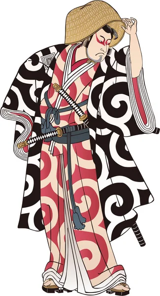 Ukiyo-e Kabuki aktor 36 — Wektor stockowy