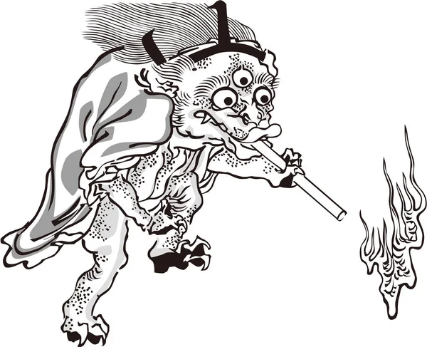  Ukiyo-e Youkai 10 Siyah-Beyaz