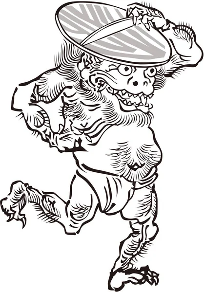  Ukiyo-e yokai 11 siyah-beyaz