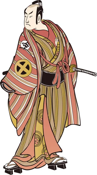 Ukiyo-e Samurai 14 — Vector de stock