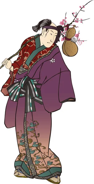 Ηθοποιός Ukiyo-e Kabuki 65 — Διανυσματικό Αρχείο