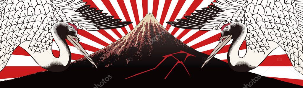 I collaged Ukiyo-e in the public domain.