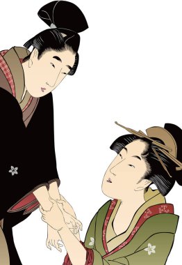 Ukiyo-e erkek ve kadın 4.