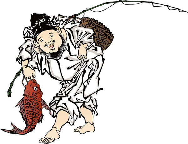 Ukiyo-e sieben glückliche Götter 5 — Stockvektor