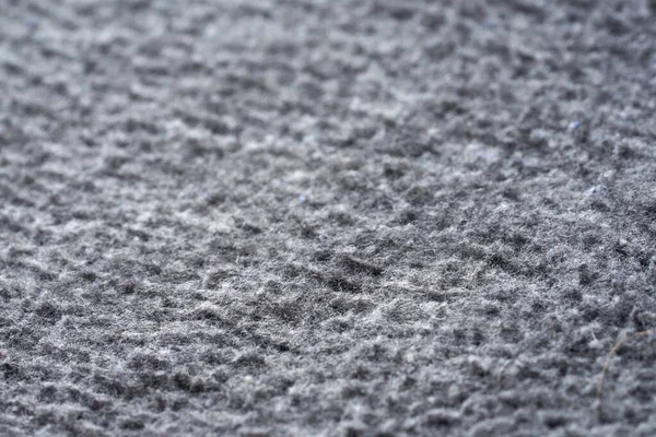 羊毛针织物的格子灰质感 灰色折皱织物的图案 高质量的选择性聚焦宏观摄影 — 图库照片
